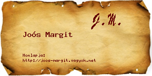 Joós Margit névjegykártya